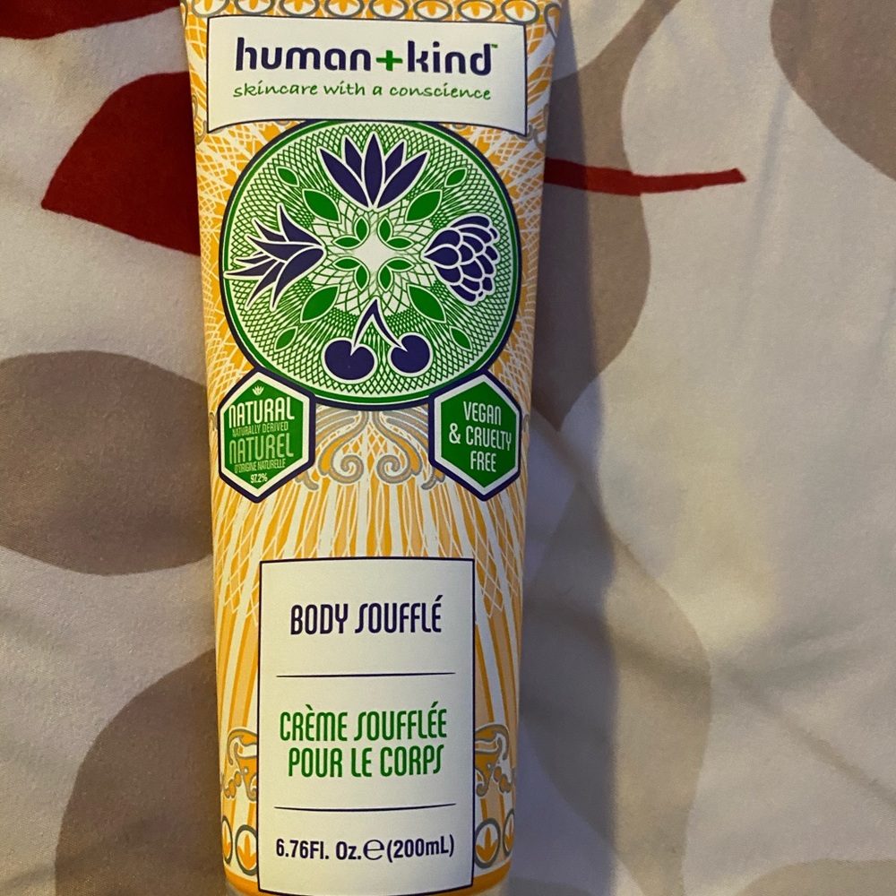 Human+kind body soufflé in a tube